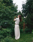 SEBASTIAN TOP | bone denim | organic + undyed