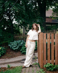 SLOANE TROUSER | bone denim | organic