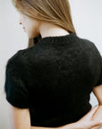 SHORT SLEEVE CARDI | noir