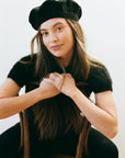 COTTON BERET | noir