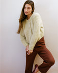 BRUSHED CARDI | pear