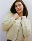 BRUSHED CARDI | pear