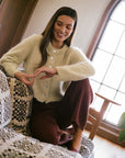BRUSHED CARDI | pear