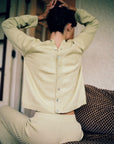 BUTTON CARDI | pear | organic