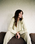 BUTTON CARDI | pear | organic