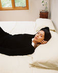 OFELIA KNIT TOP | noir + ecru collar