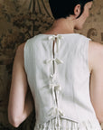 FARRA VEST | bone denim | organic + undyed