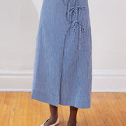 ELDI SKIRT | indigo gingham | organic
