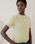 SHORT SLEEVE CARDI | pear