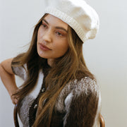 COTTON BERET | ecru