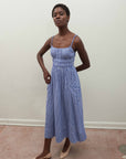 MATCHA DRESS | indigo gingham | organic + earth dyed