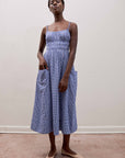 MATCHA DRESS | indigo gingham | organic + earth dyed