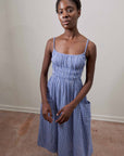 MATCHA DRESS | indigo gingham | organic + earth dyed