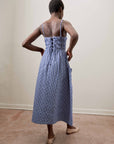 MATCHA DRESS | indigo gingham | organic + earth dyed