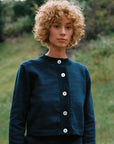 COTTON CARDI | indigo | organic + earth dyed