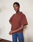 MOCKNECK TEE | maple | organic