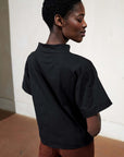 MOCKNECK TEE | noir | organic