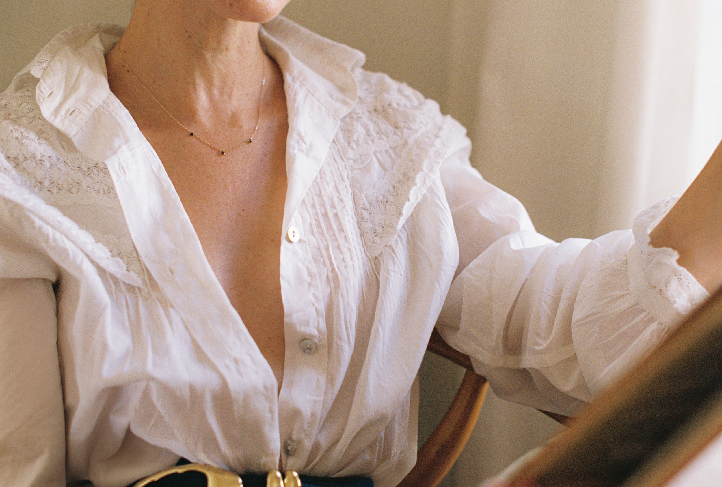 MAYA BLOUSE | bone | organic