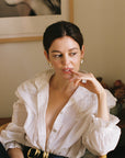 MAYA BLOUSE | bone | organic