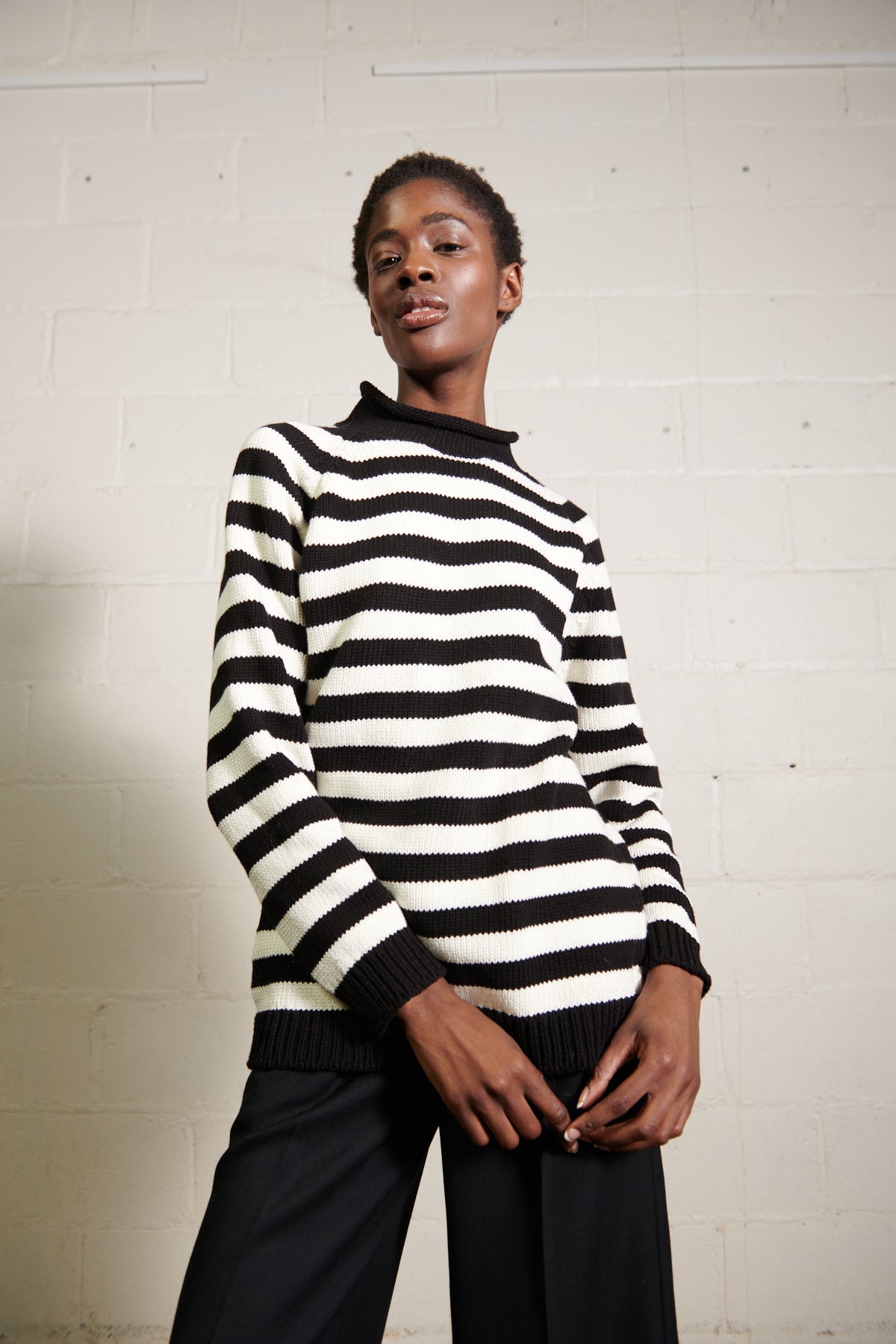 Oversized striped jumper deals