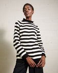 CHUNKY OVERSIZED JUMPER | ecru stripe