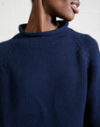 CHUNKY OVERSIZED JUMPER | navy | organic