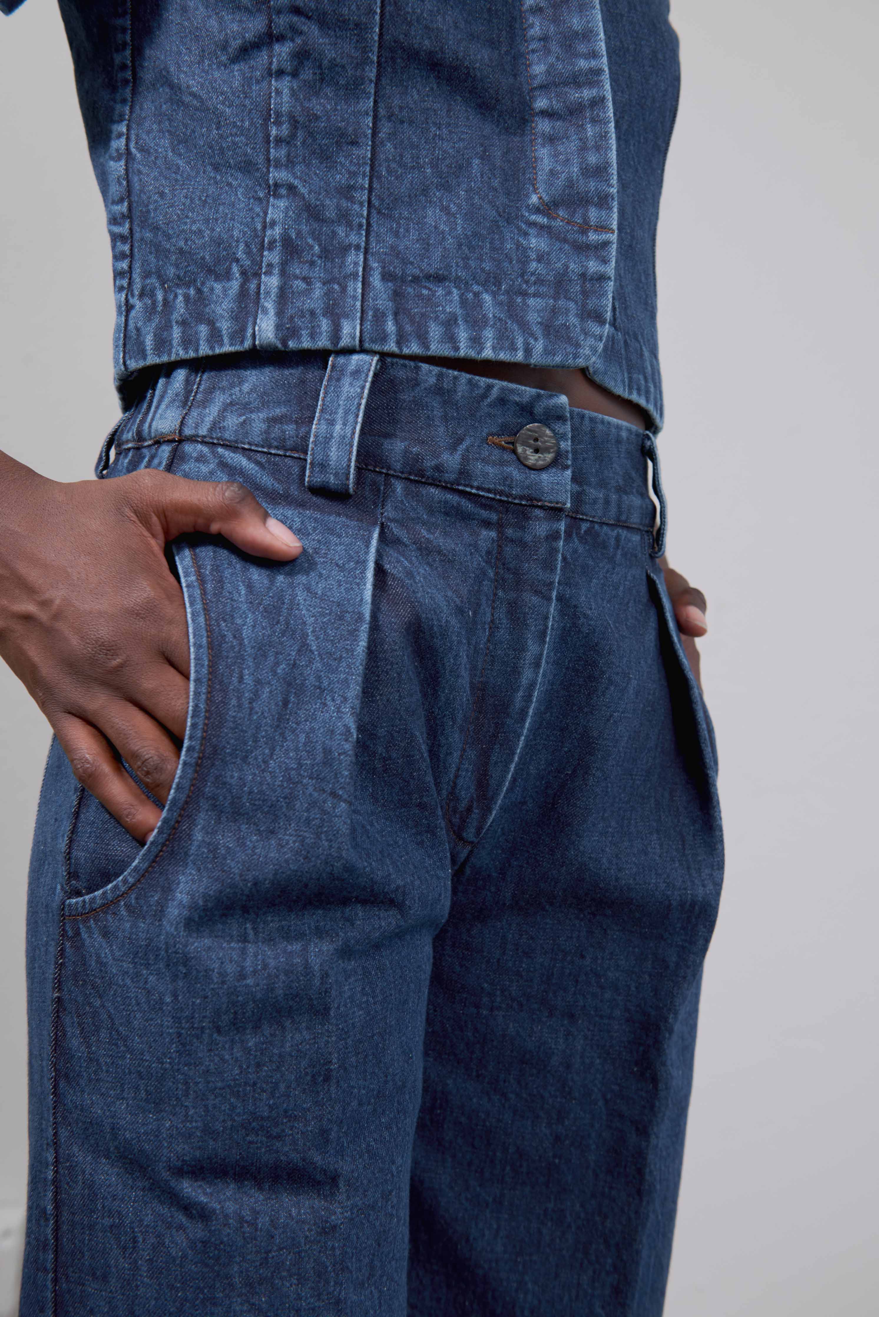 SLOANE TROUSER | indigo denim | organic