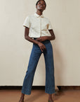 SEBASTIAN TOP | bone denim | organic + undyed