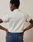 SEBASTIAN TOP | bone denim | organic + undyed