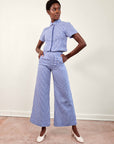 COOK TROUSER | indigo gingham | organic + earth dyed