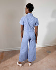 COOK TROUSER | indigo gingham | organic + earth dyed