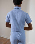 COOK TROUSER | indigo gingham | organic + earth dyed