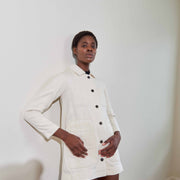 CONRAD CHORE COAT | bone denim | organic + undyed