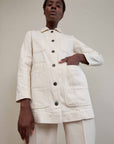 CONRAD CHORE COAT | bone denim | organic + undyed