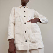 CONRAD CHORE COAT | bone denim | organic + undyed