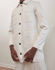CONRAD CHORE COAT | bone denim | organic + undyed