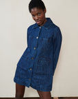 SHORT CONRAD CAR COAT | denim | organic + earth dyed