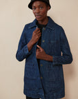 SHORT CONRAD CAR COAT | denim | organic + earth dyed