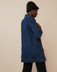 SHORT CONRAD CAR COAT | denim | organic + earth dyed