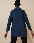 SHORT CONRAD CAR COAT | denim | organic + earth dyed