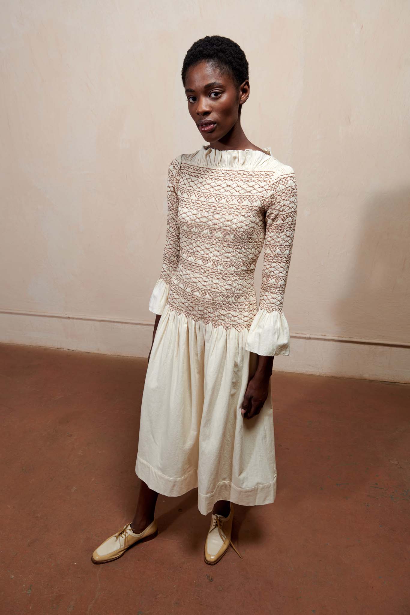 STERLING DRESS | ecru | organic + earth dyed – Maria Stanley