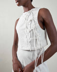TAHINI TOP | salt gingham | organic