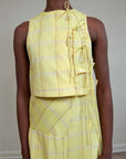 TAHINI TOP | citron plaid | organic
