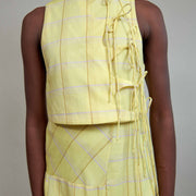 TAHINI TOP | citron plaid | organic