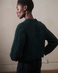 BRUSHED CARDI | kelp
