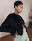 BRUSHED CARDI | noir