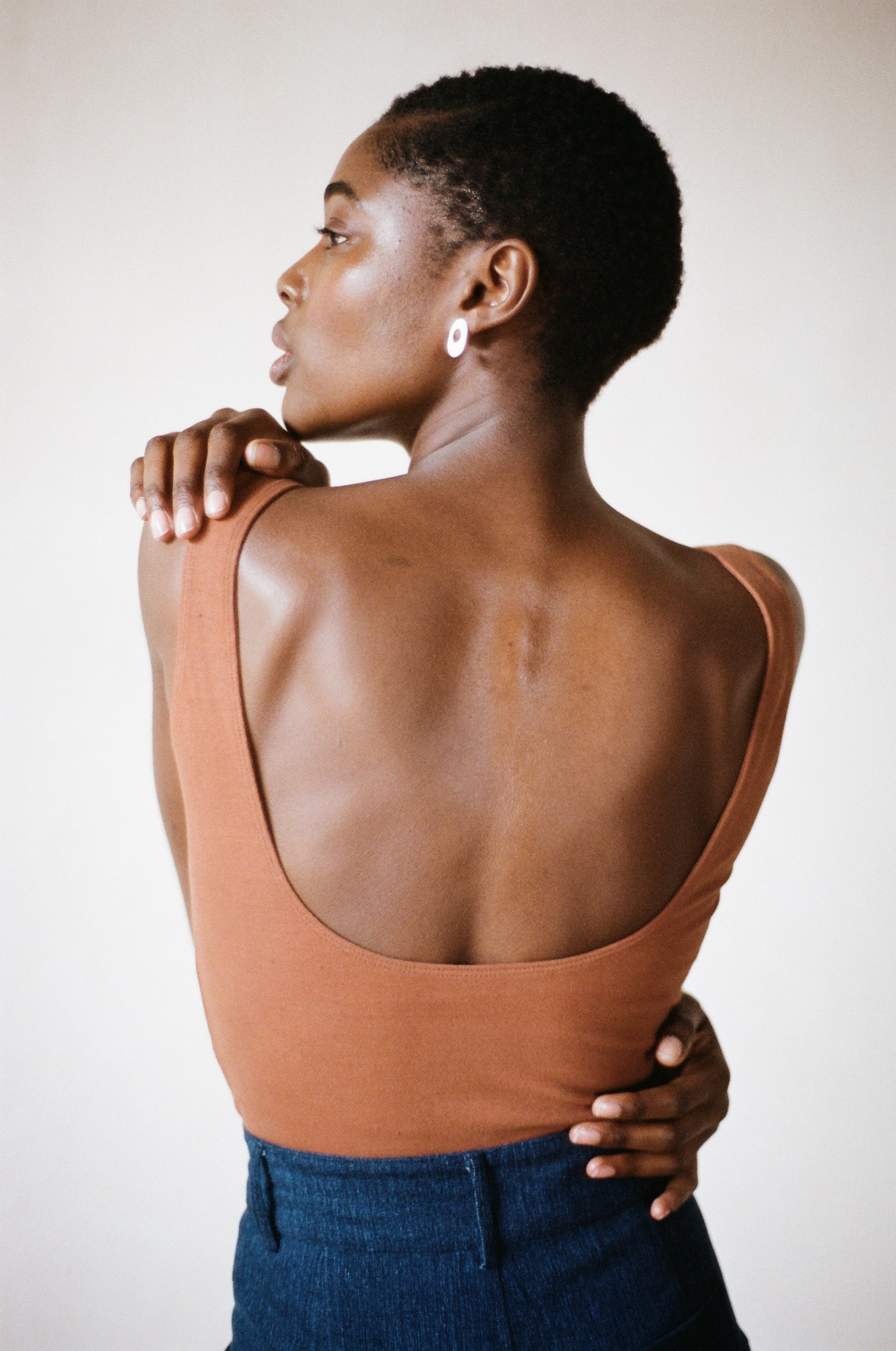 BODYSUIT | tobacco | organic + earth dyed