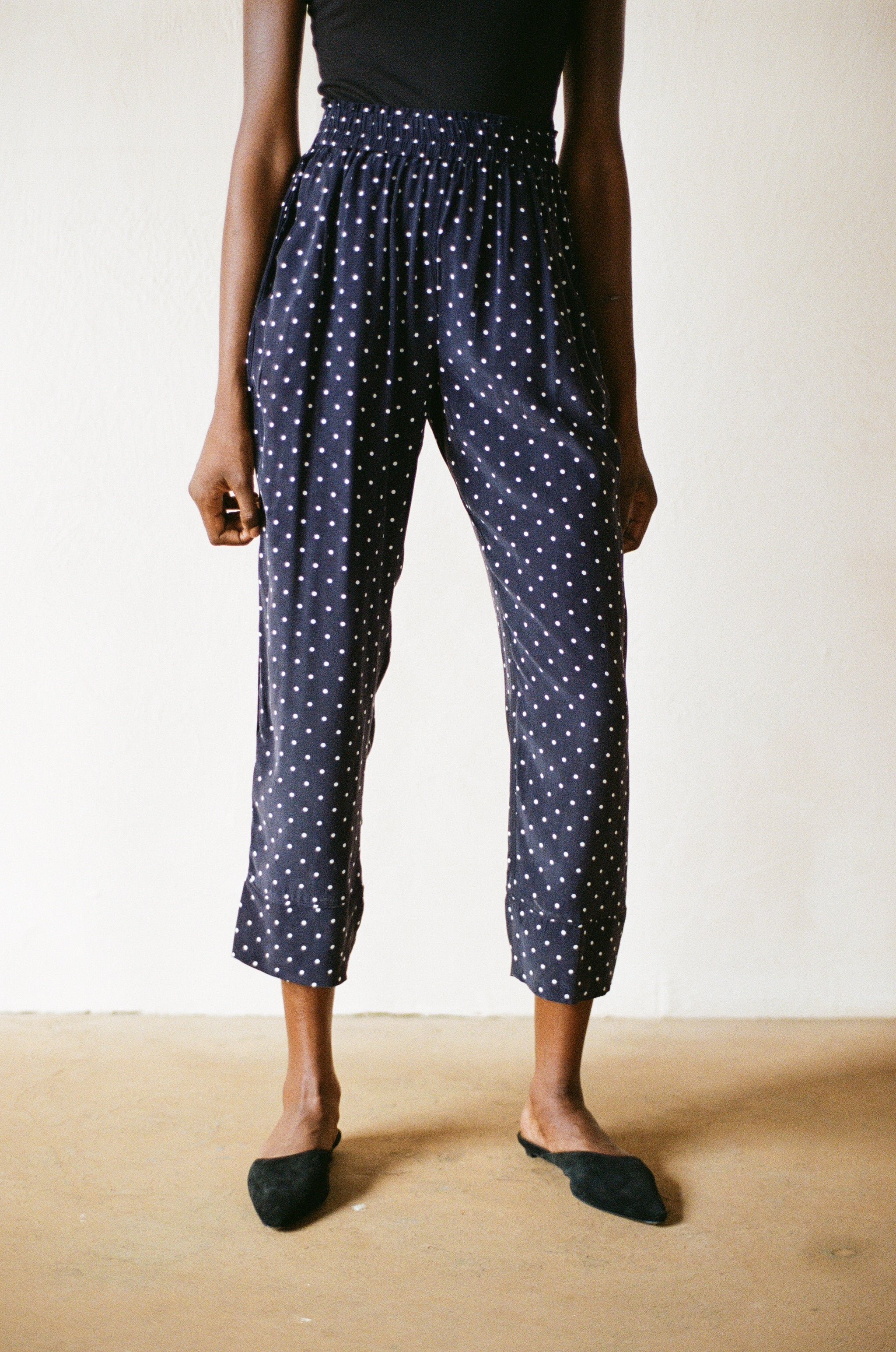 KHELLER TROUSER | dotted navy