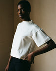 MOCKNECK TEE | bone | WAREHOUSE SALE