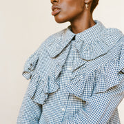 SABINE BLOUSE | gingham | organic + earth dyed